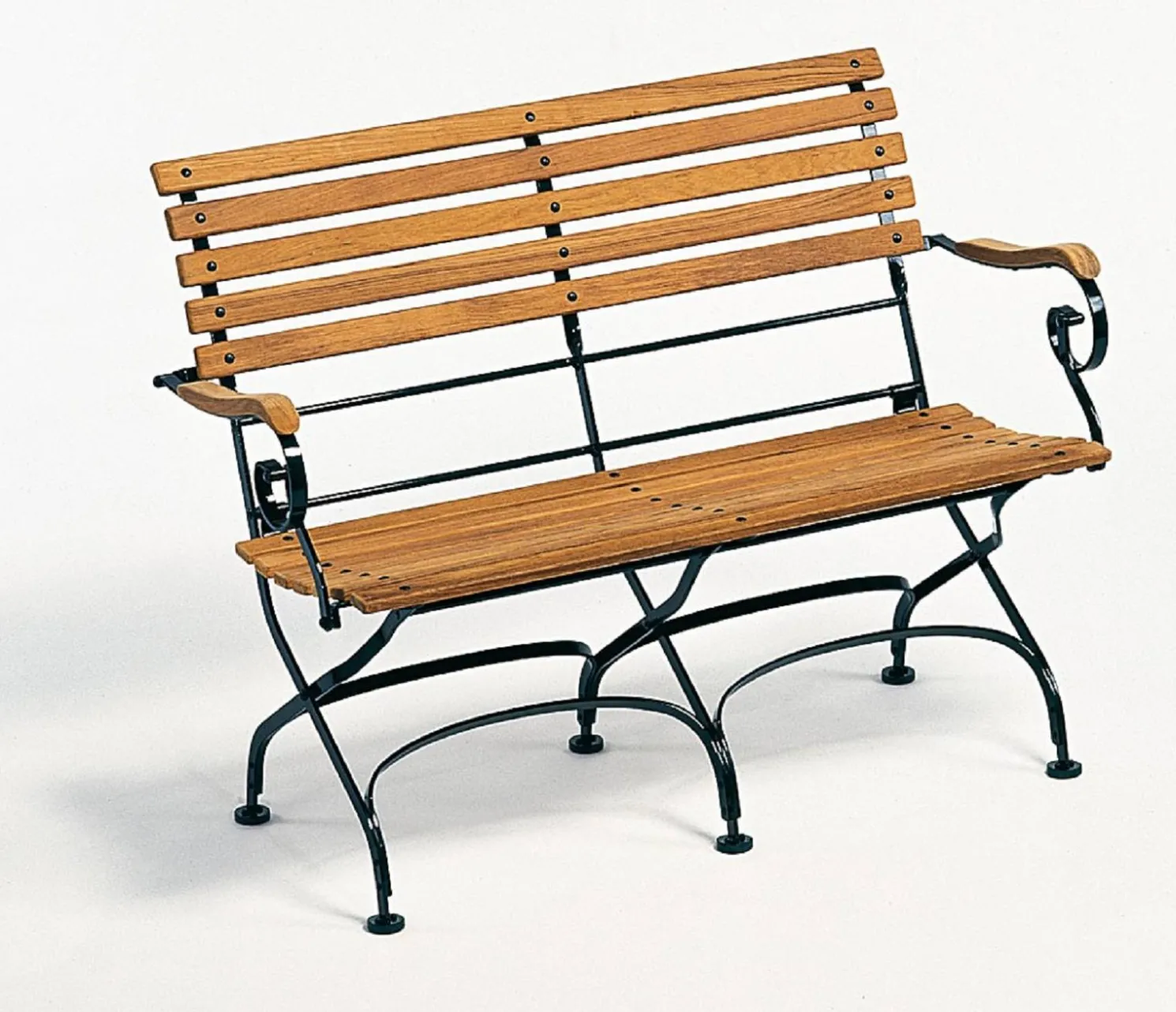 Weishäupl 2-Sitzer Outdoorbank Classic mit Armlehnen dunkelgrün