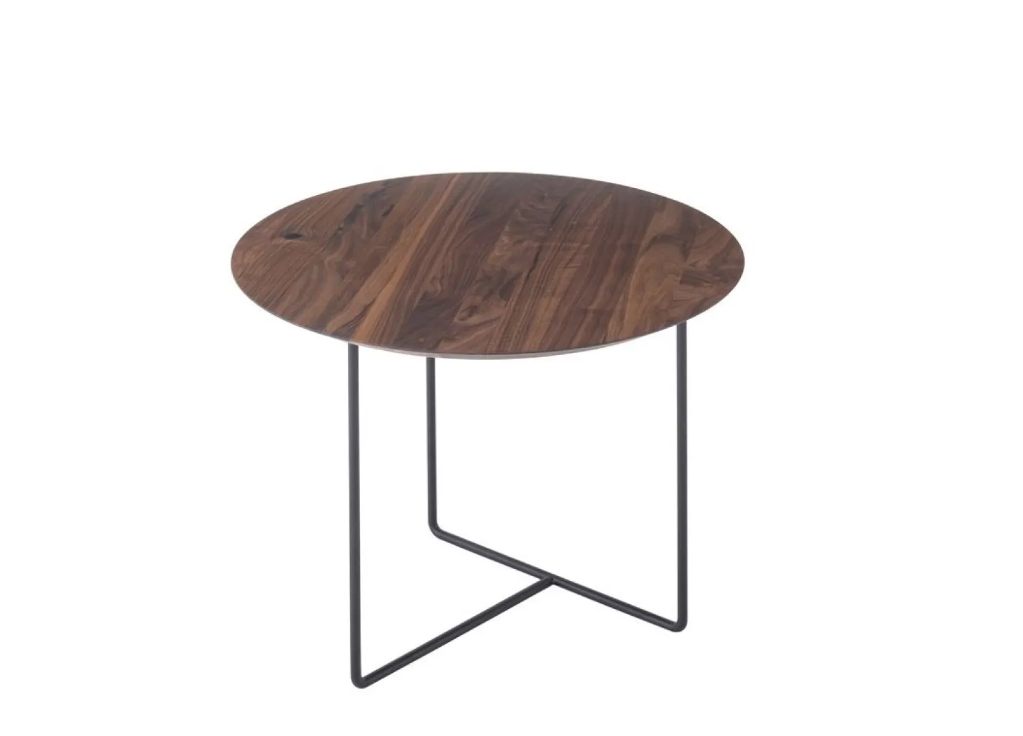 weld & co Beistelltisch Nussbaum 01 schwarz S Ø 50, 40 cm hoch