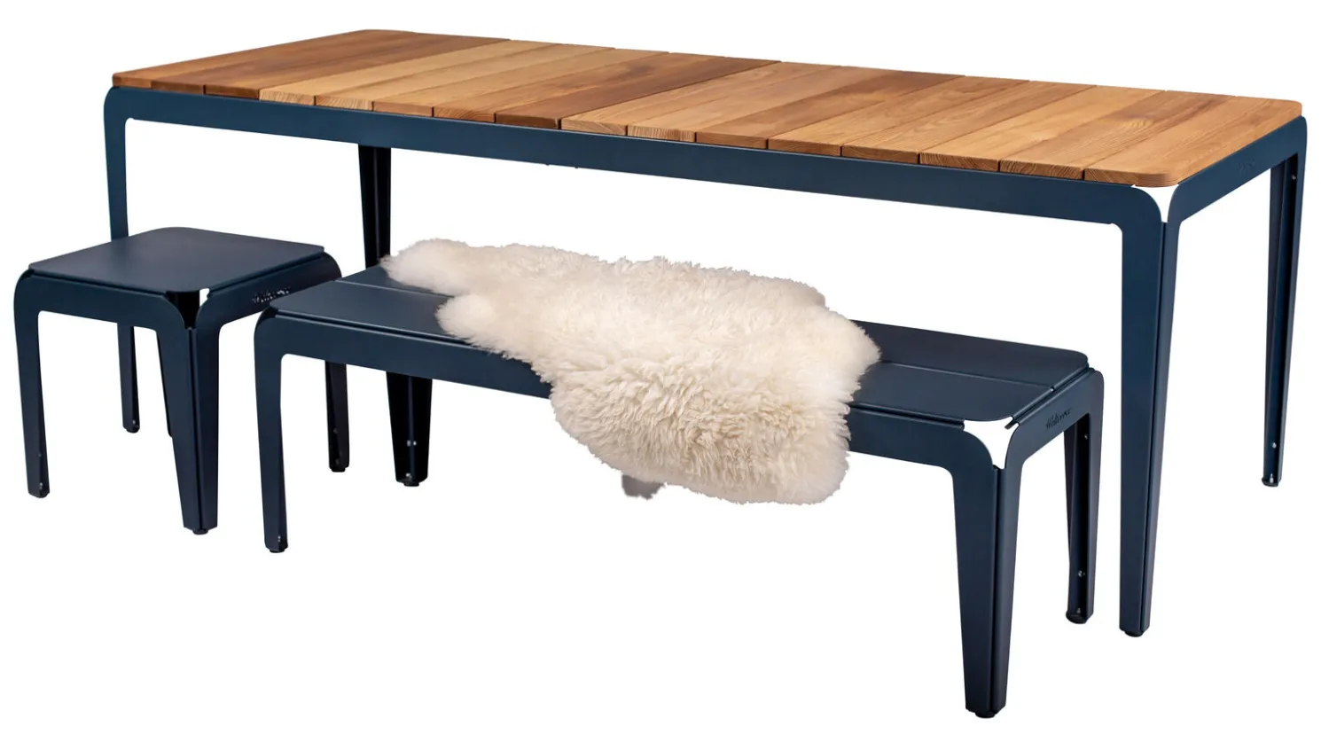Weltevree Bended Table Wood Grau-Blau