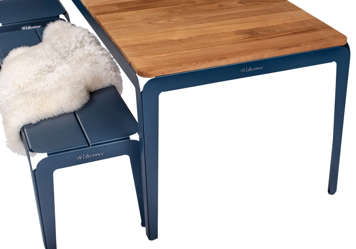 Weltevree Bended Table Wood Grau-Blau