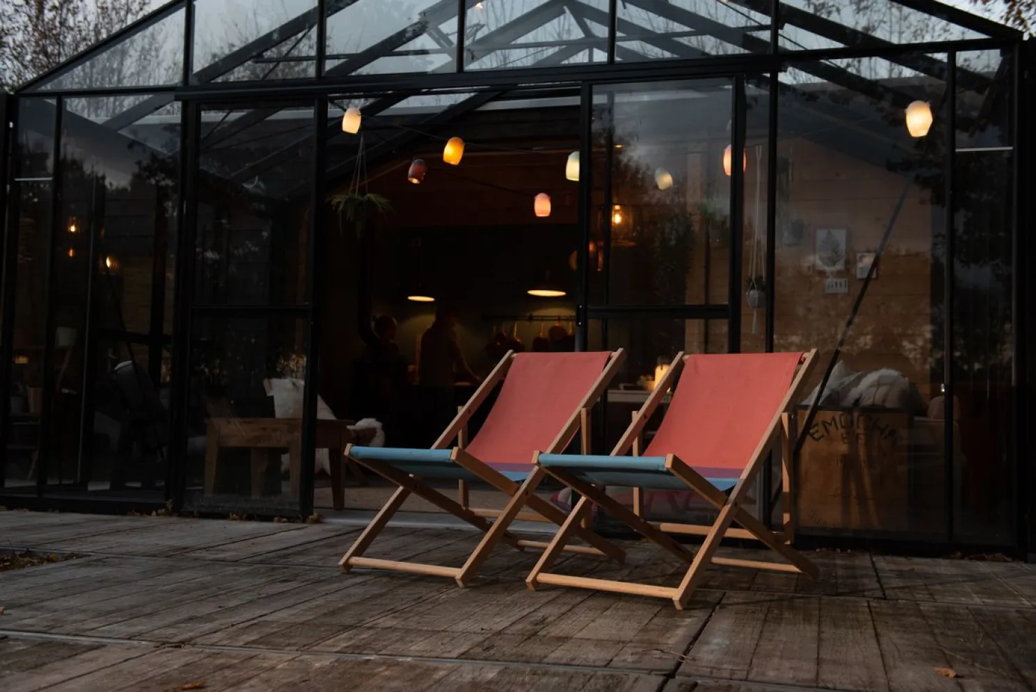 Weltevree Strandstuhl "Beach Chair" rot/blau