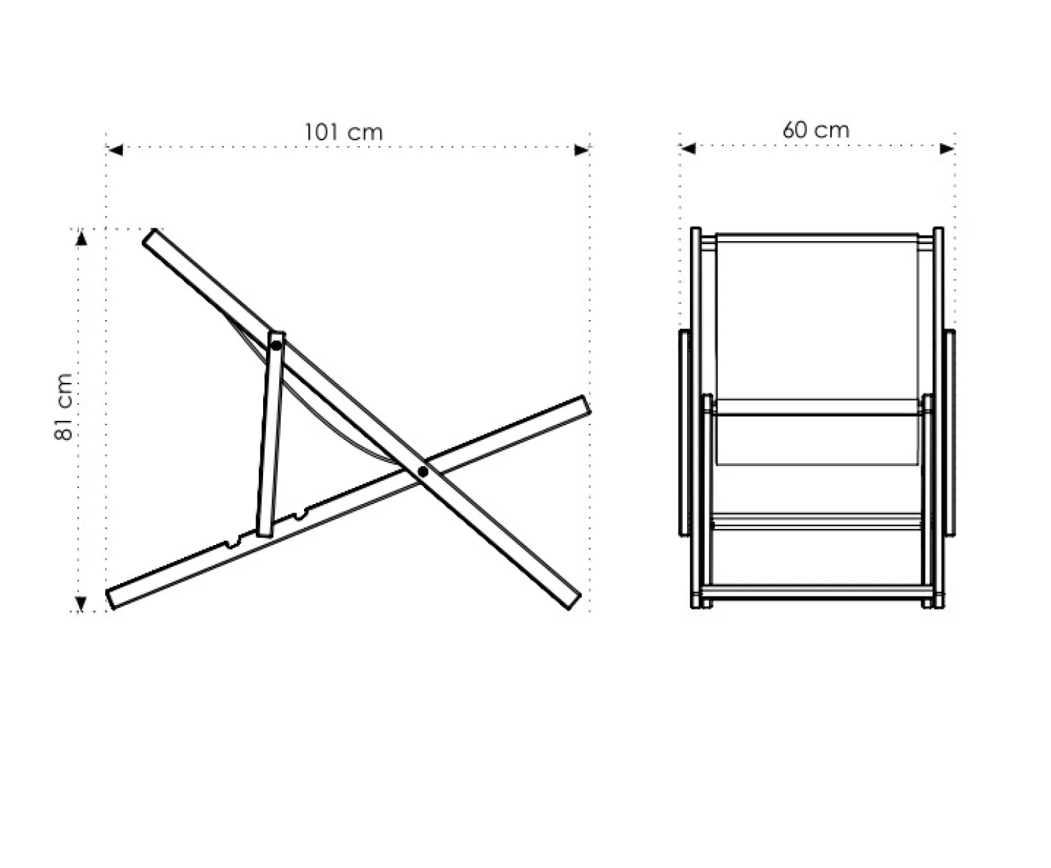 Weltevree Strandstuhl "Beach Chair" rot/blau