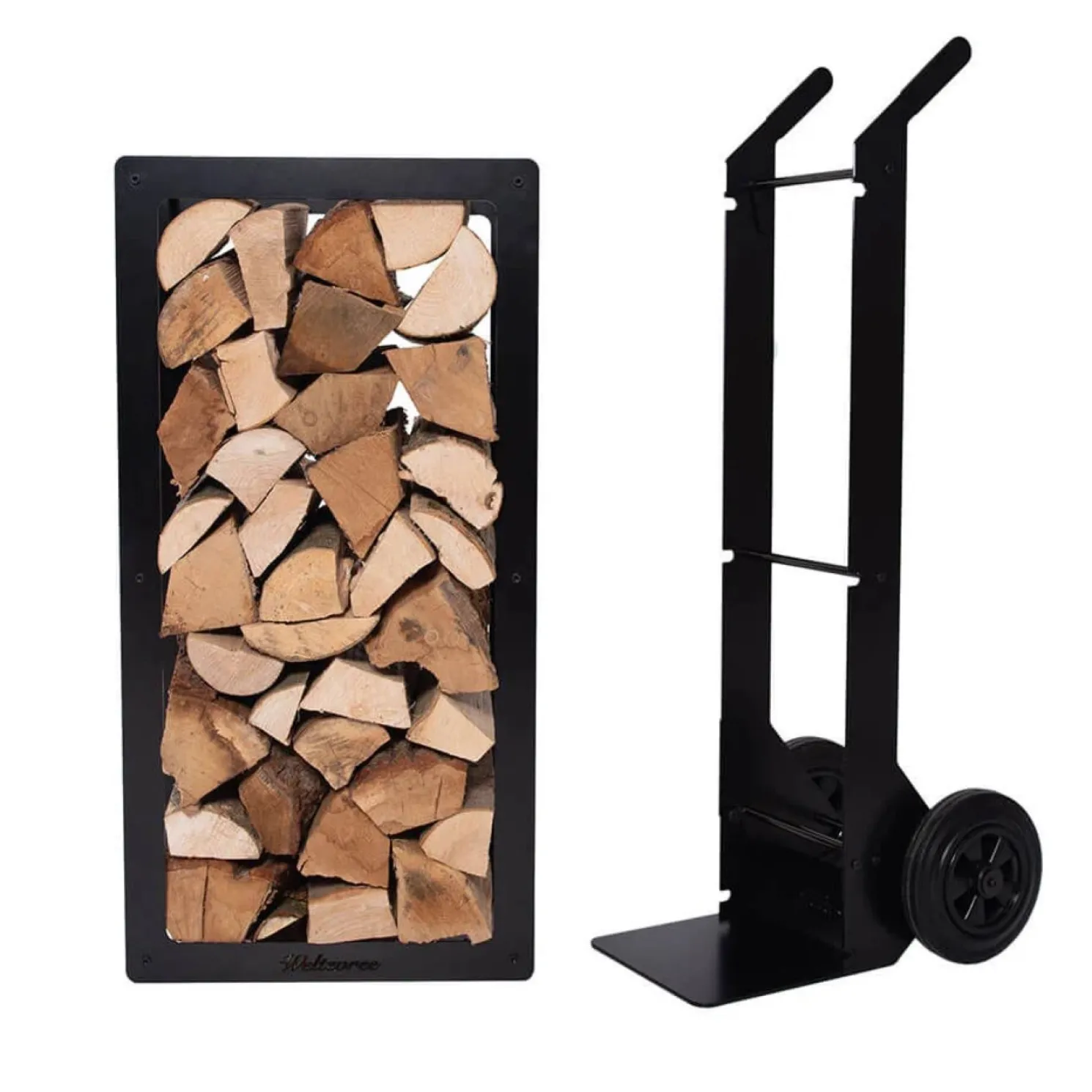Weltevree Woodstock Set Lagergestell und Wagen für Holzvorräte