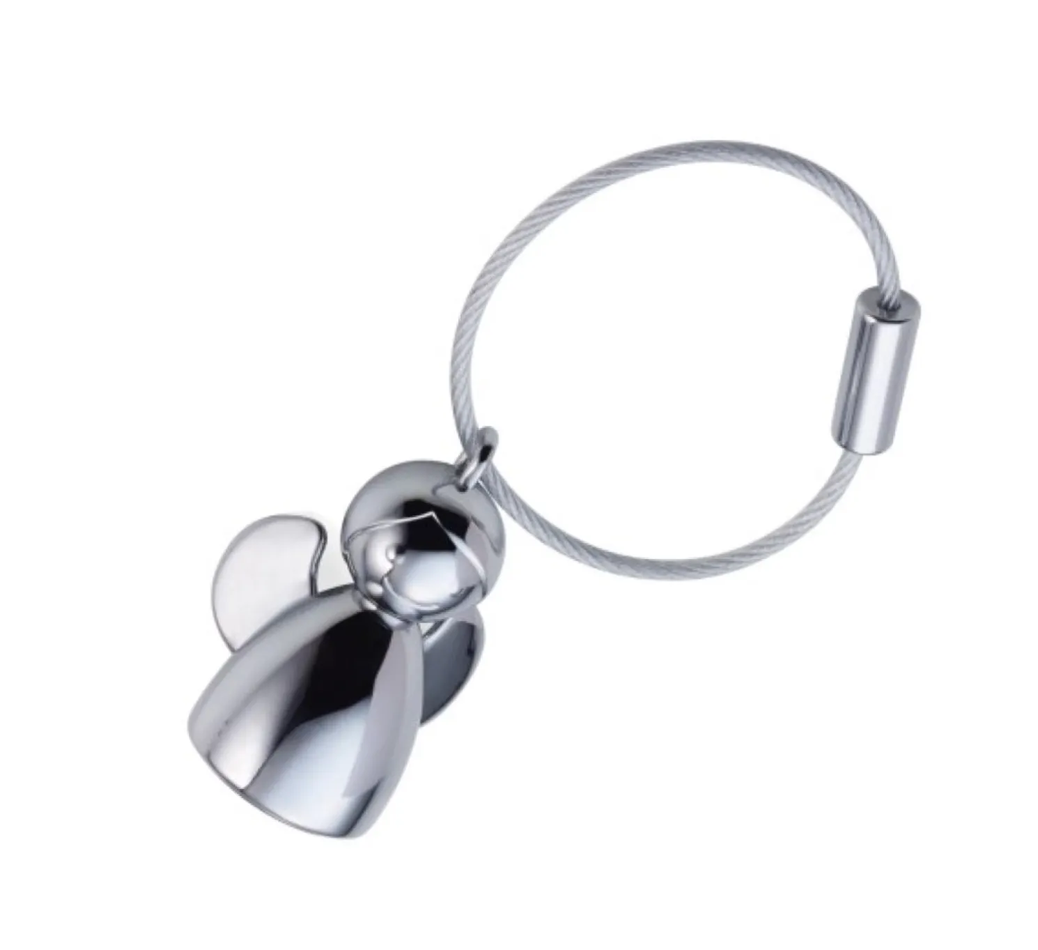 TROIKA Schlüsselanhänger - Schutzengel, glänzend silber