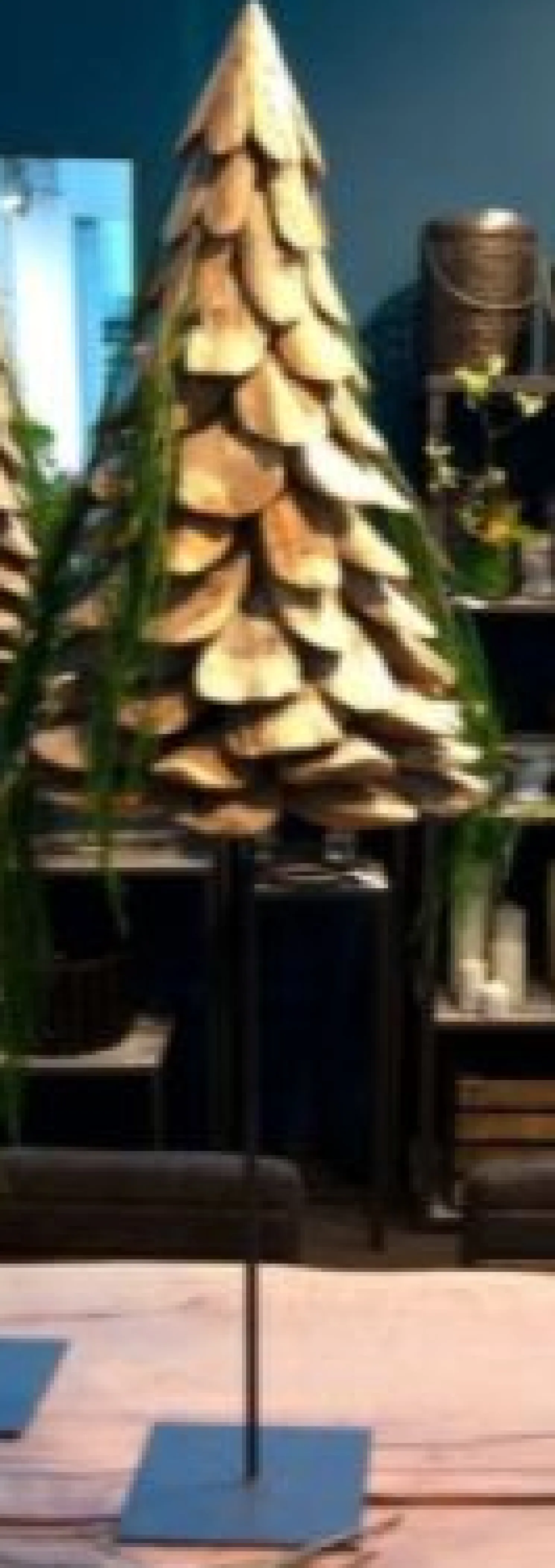 WMG Deko Baum aus Teakholz M 70 cm, Ø 25 cm