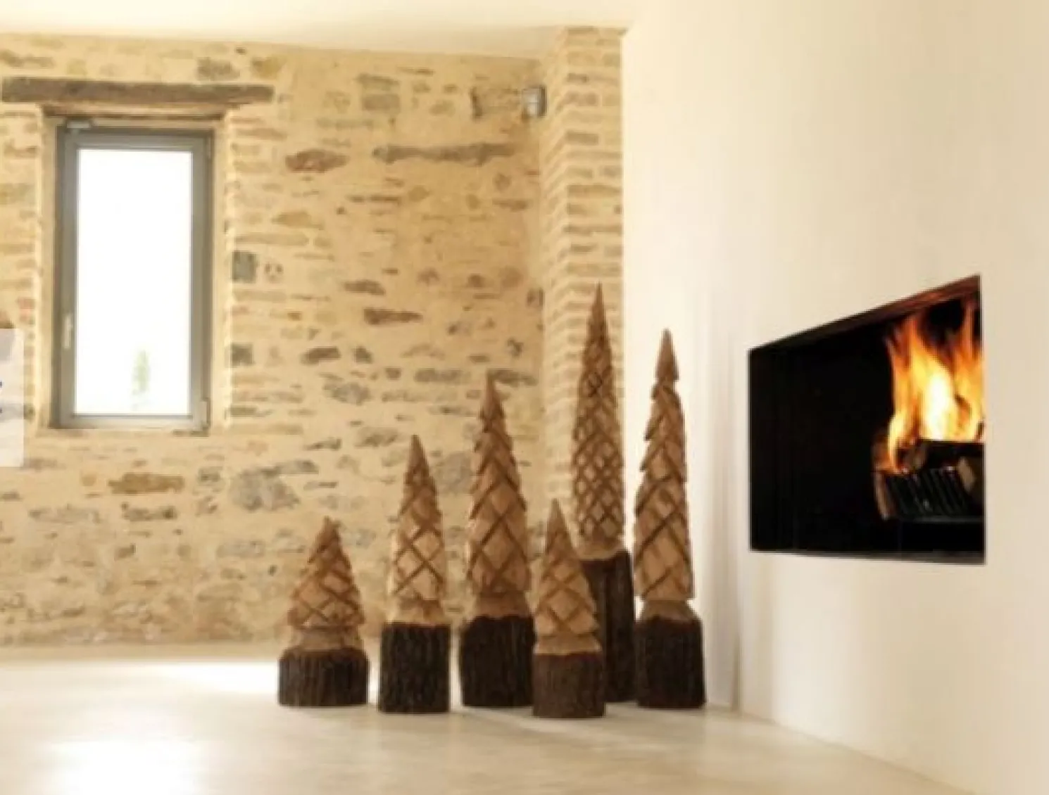 WMG Holz-Baum spitz h 55cm, d 16-18cm