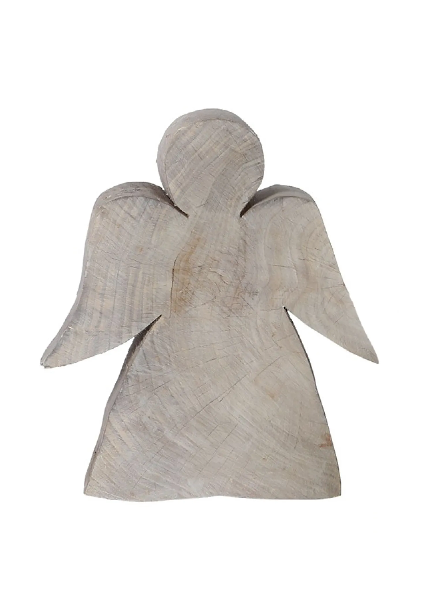 WMG Holzengel Natalia grau aus Pappelholz, Höhe 25 cm