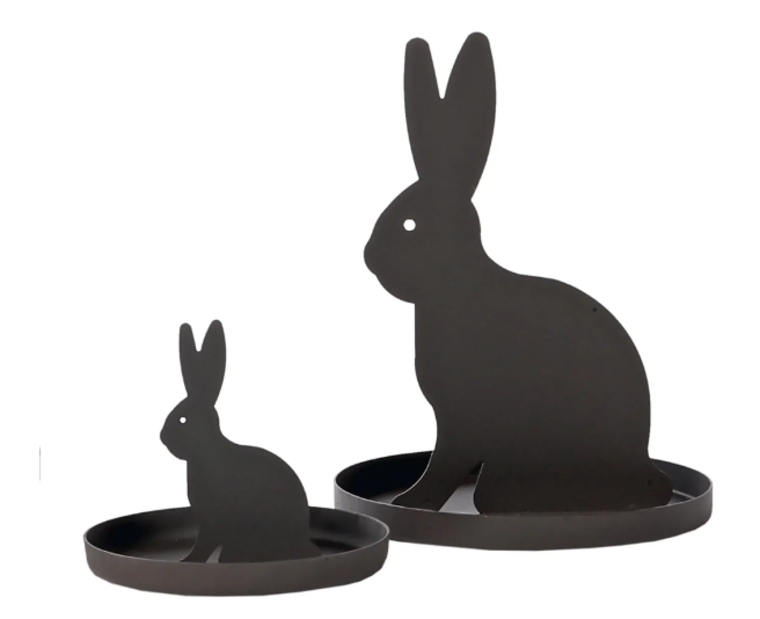 WMG Osterhase Fridolin mit Teller aus Eisen 10 cm