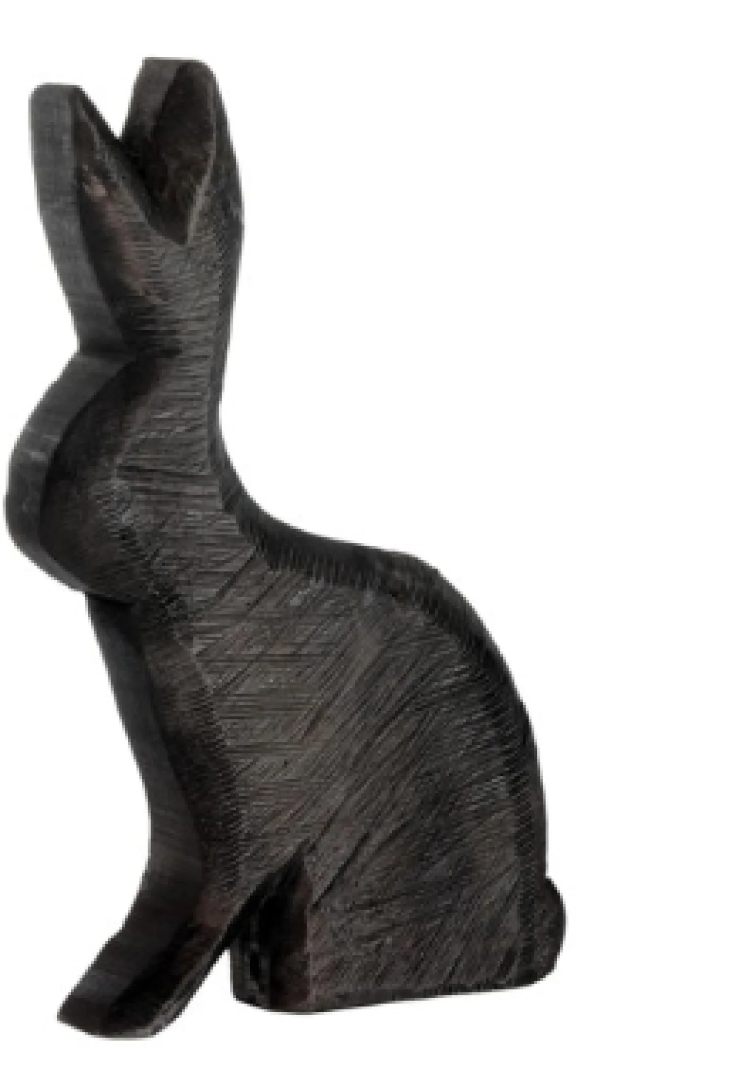 WMG Schwarzer Deko Holzhase Höhe 35 cm