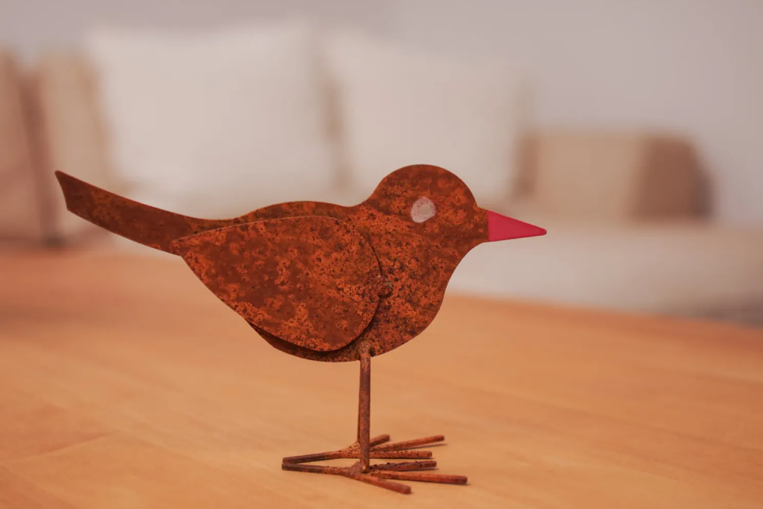 WMG Vogel aus Eisen mit Edelrost