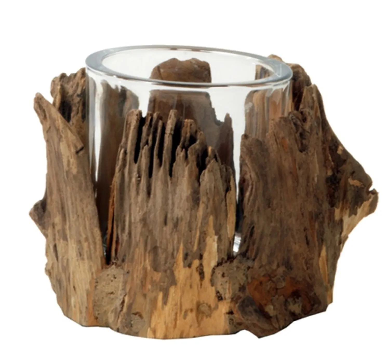 WMG Windlicht Teak Mandala