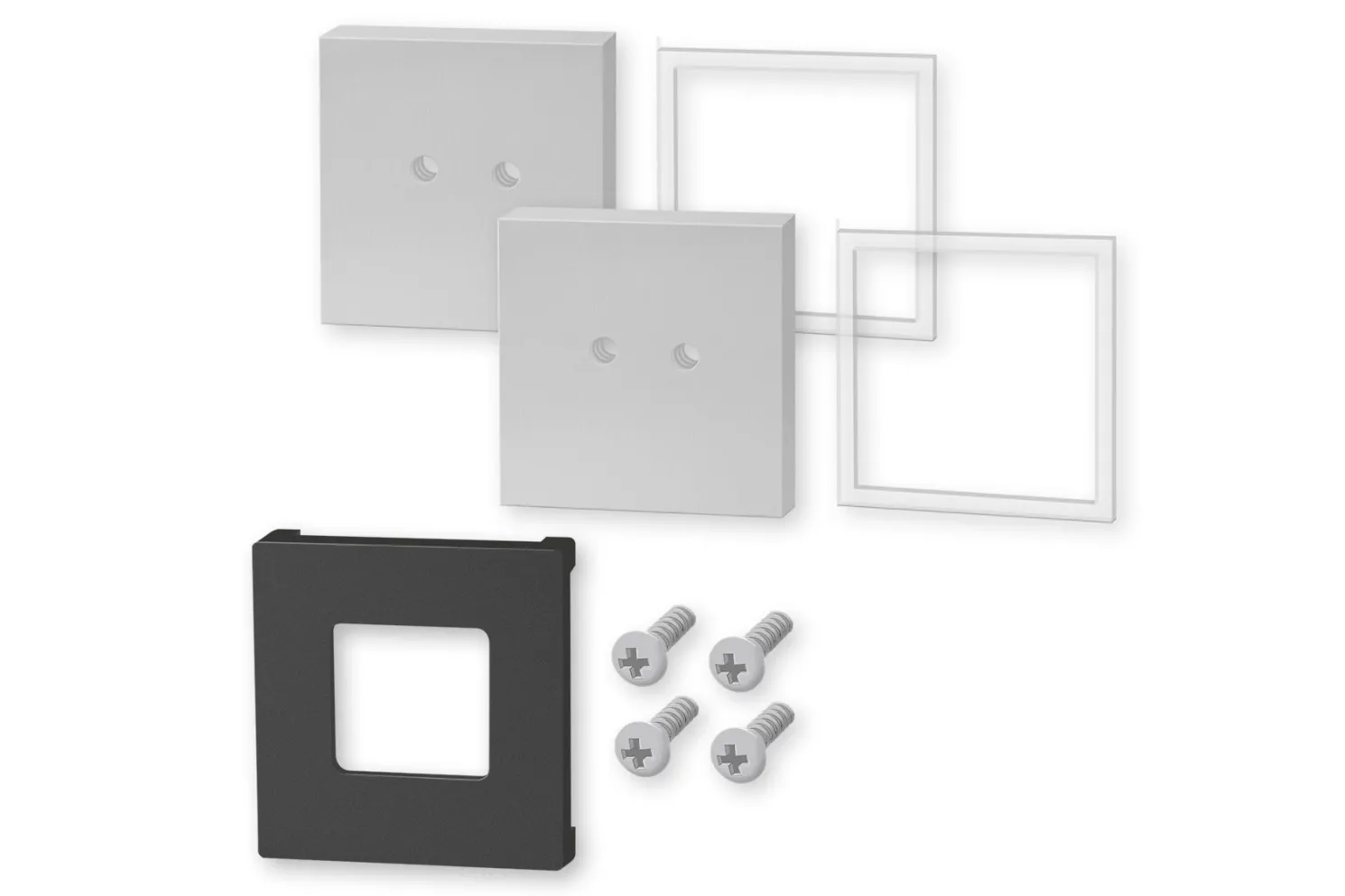 Zack Carvo Wandhalterung Set silber