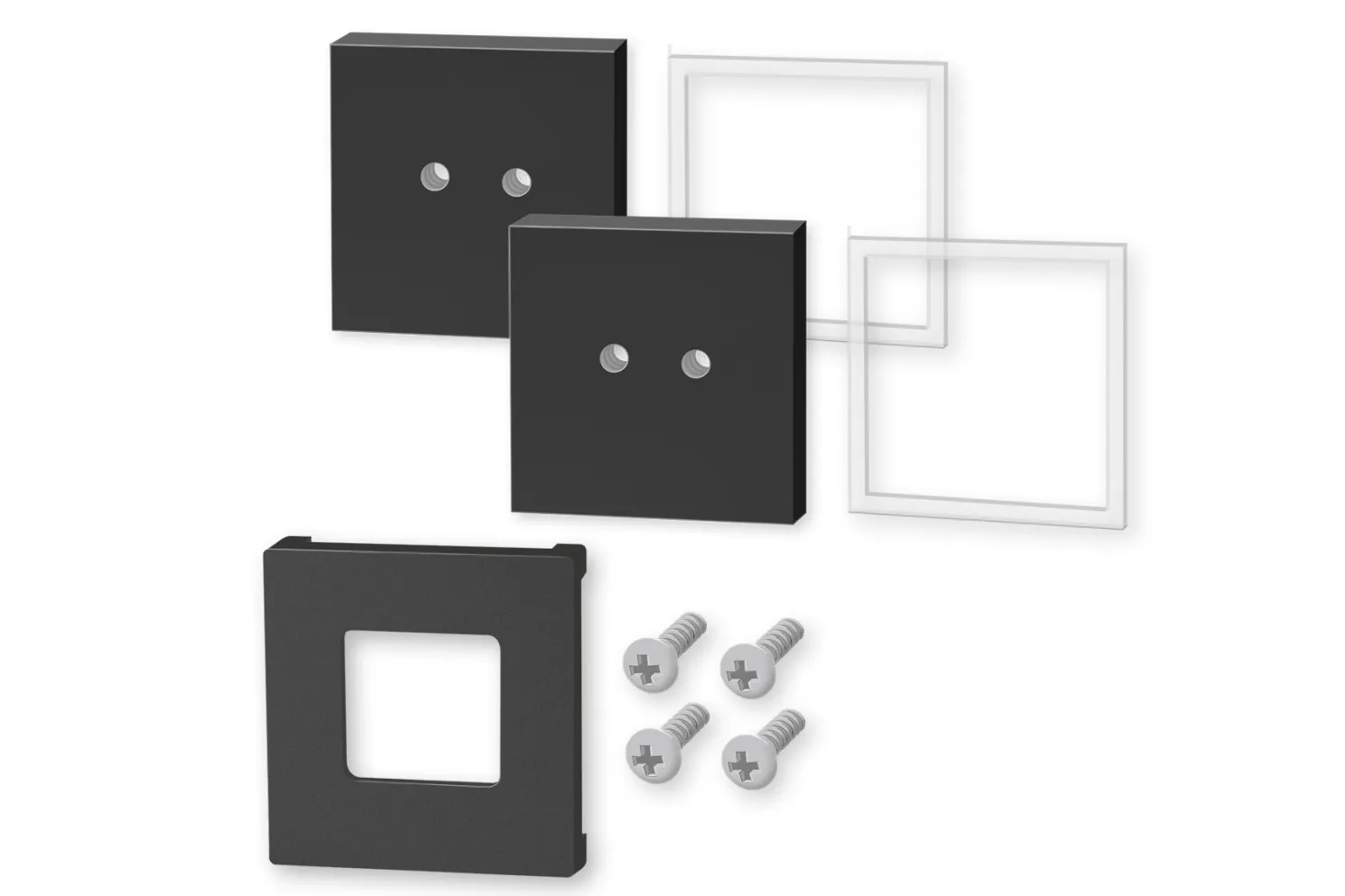 Zack Carvo Wandhalterung Set silber