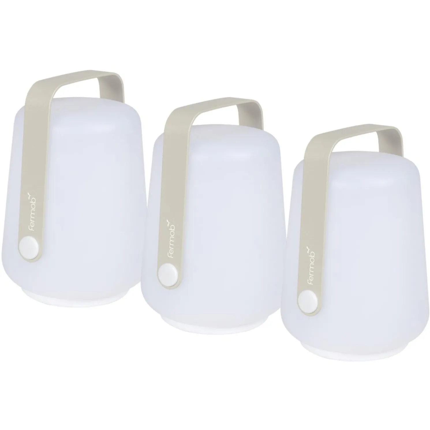 Fermob Balad LED Outdoor Leuchte H12 Dreier Set Lehmgrau