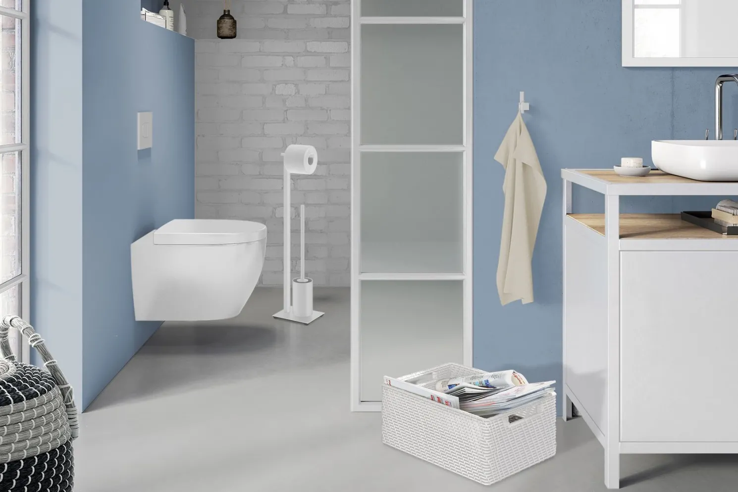 Zack Carvo Toilettenbutler aus Edelstahl matt