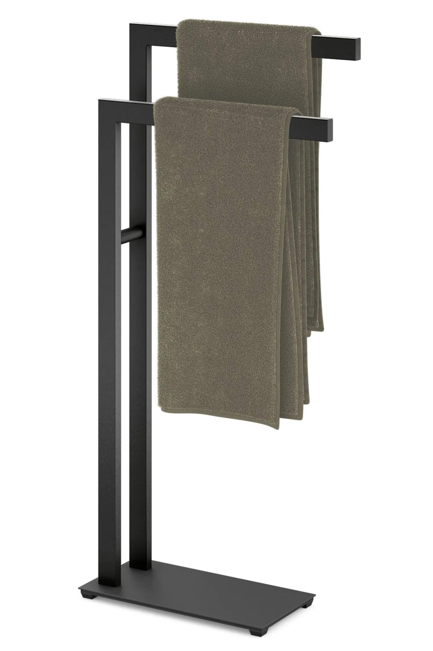 Zack Linea Handtuchständer 2-armig - für schnelles Trocknen matt 38,5 x 15 x 80 cm