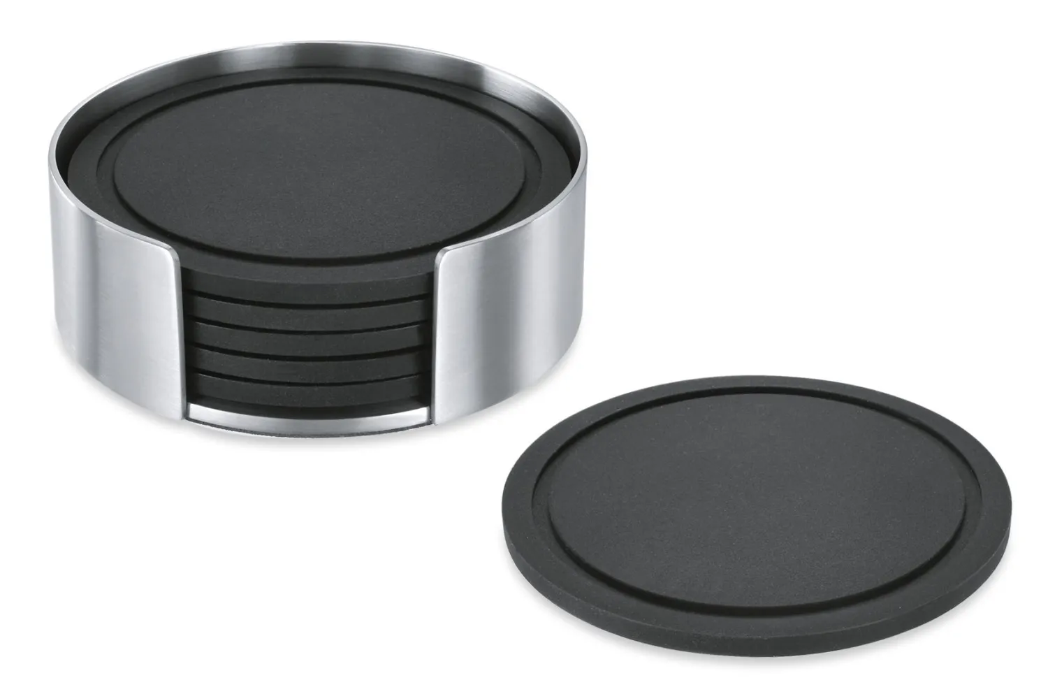 Zack Vetro runde Untersetzer für Gläser mit Halter - 6er Set