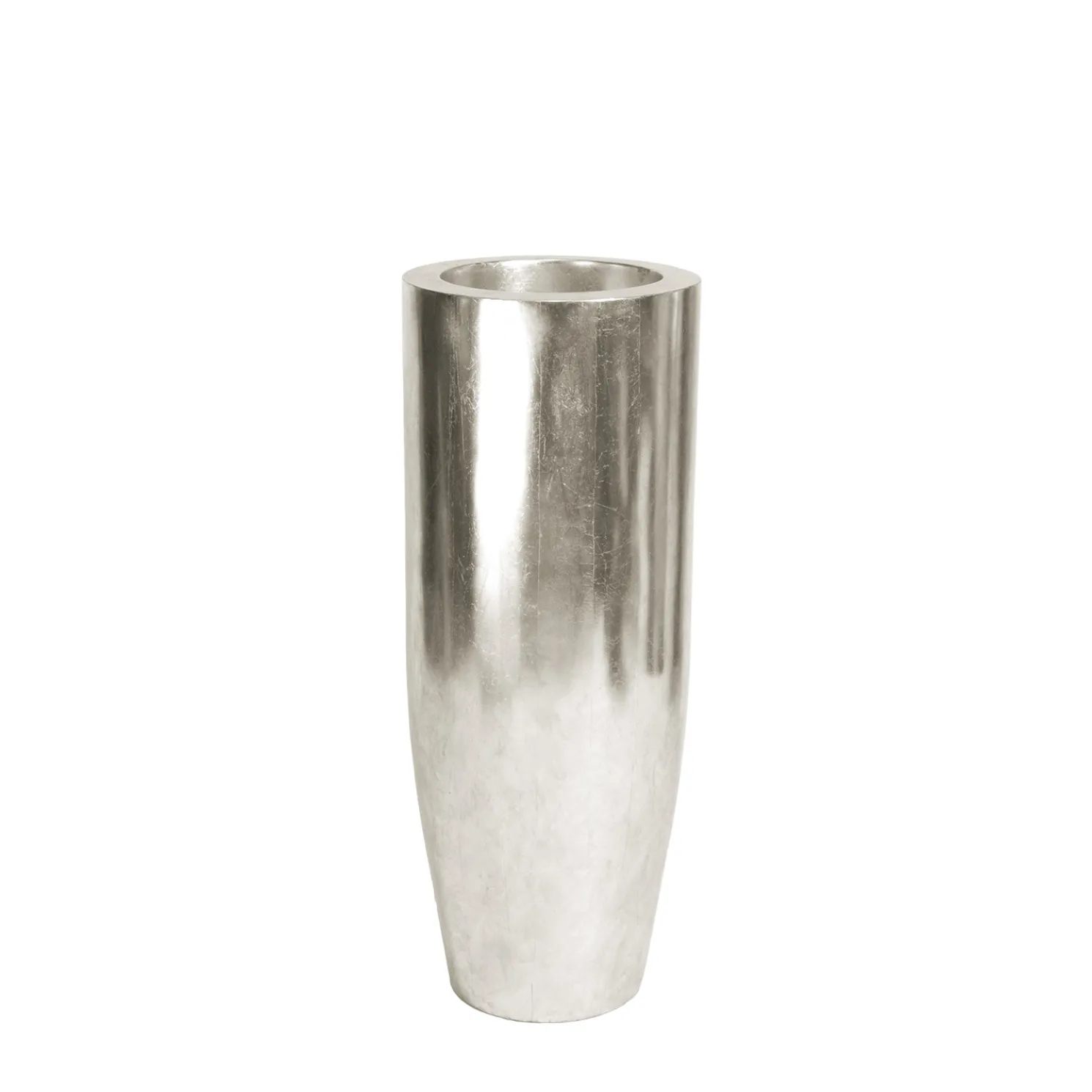 Fleur Ami Pandora elegante Bodenvase Ø 35 cm, Höhe 90 cm silver leaf